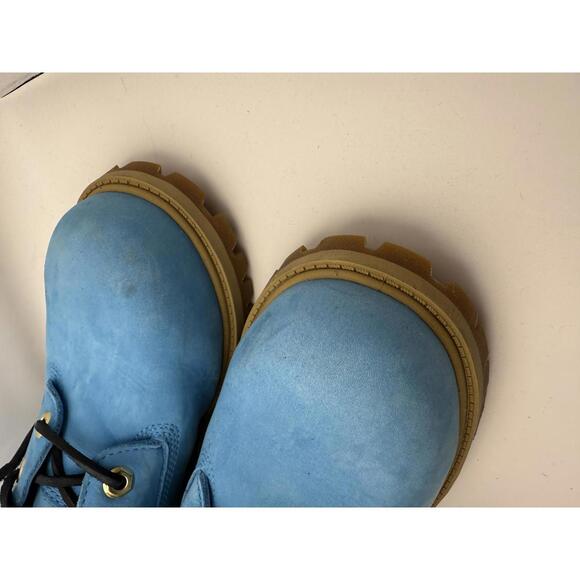 Timberland Classic 6-Inch Premium Waterproof Boots Blue Suede Boys 5.5 - Picture 6 of 14